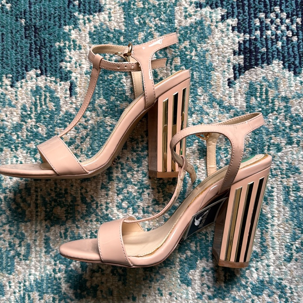 Blush Pink with Gold Detail Heel